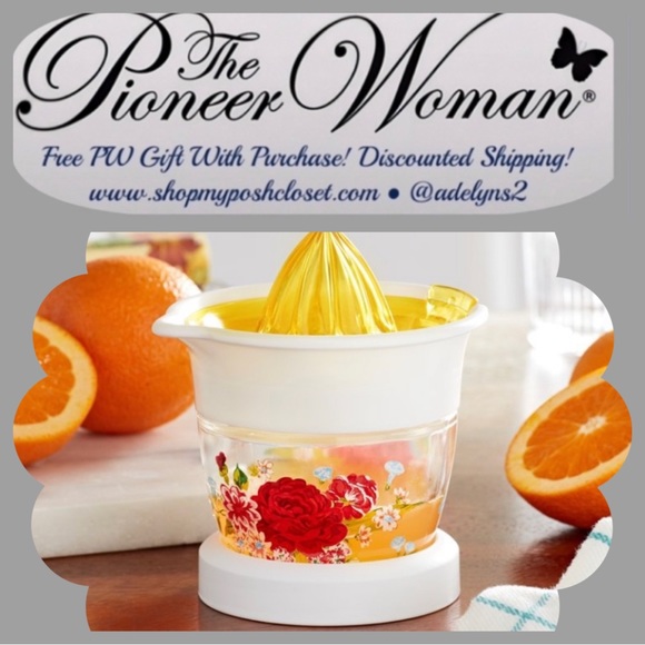 🌺 🛍️ New Pioneer Woman Sweet Rose Glass Juicer - Picture 3 of 8